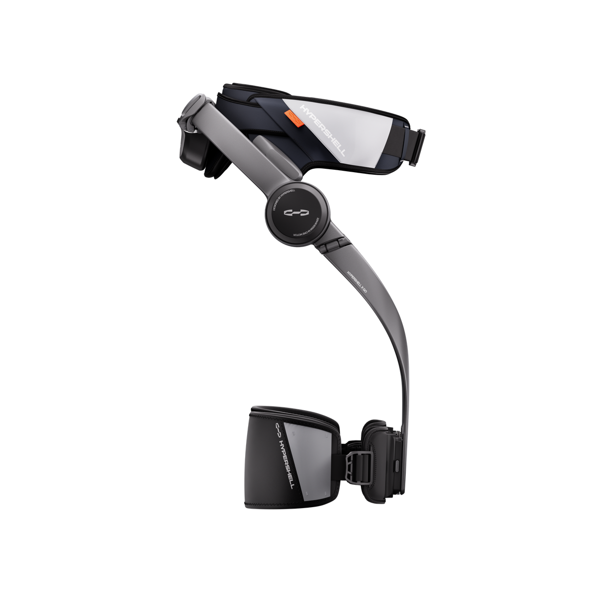 Side view of the Hypershell X Go powered exoskeleton