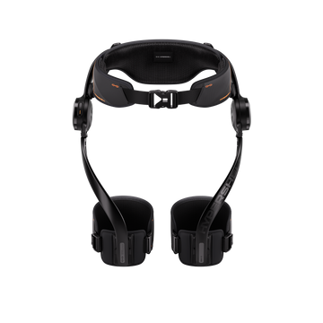 Hypershell X Max S black exoskeleton, front interior view