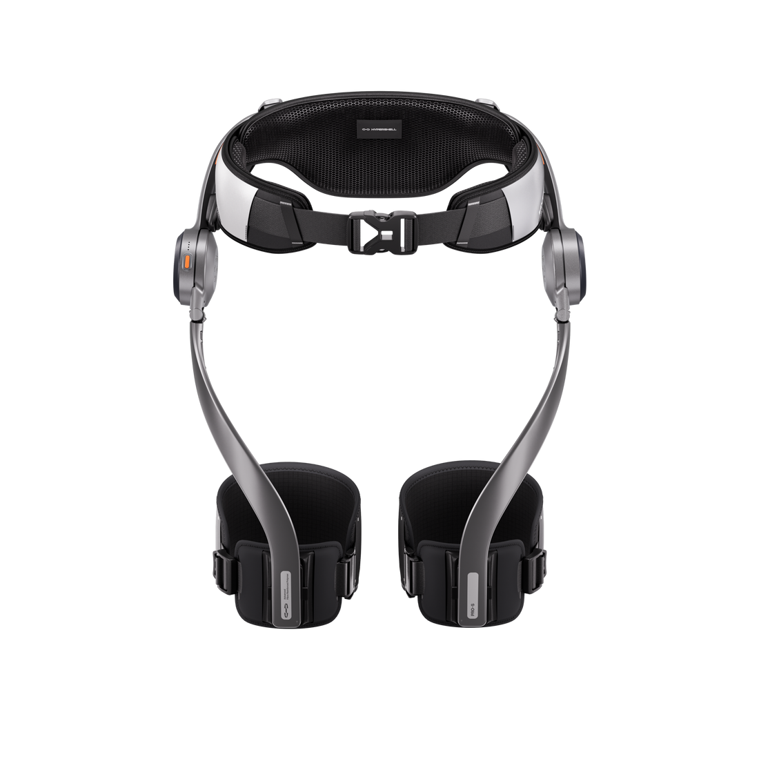 Hypershell X Pro S black exoskeleton, front interior view