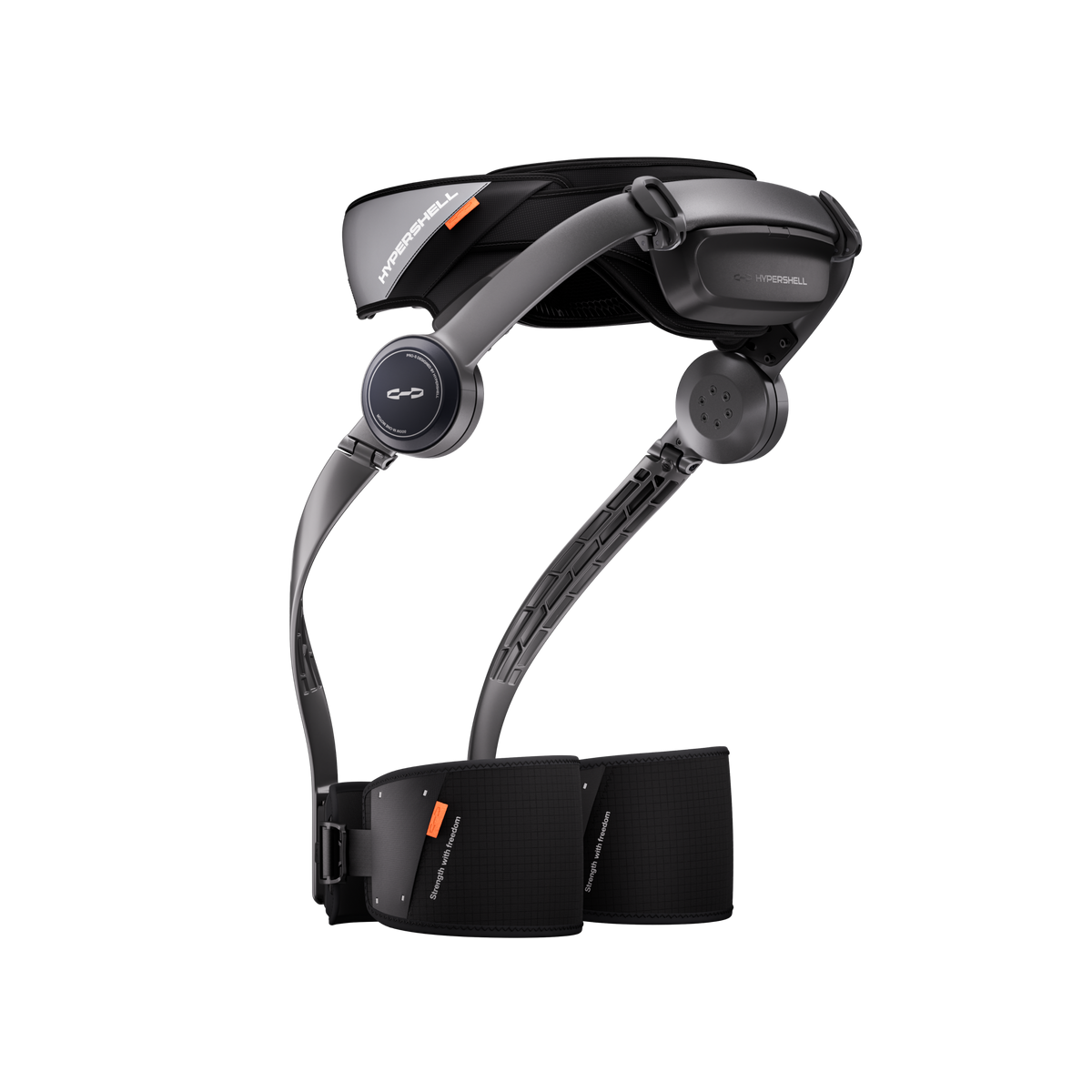 Hypershell X Pro S black exoskeleton, rear three-quarter view