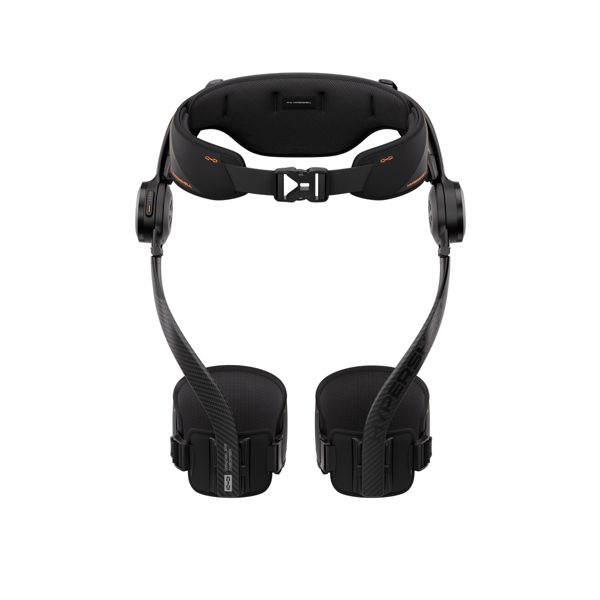 Hypershell X Ultra S black exoskeleton, front interior view