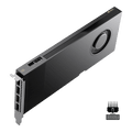PNY NVIDIA RTX PRO 4000 Blackwell 24GB graphics card, three-quarter view