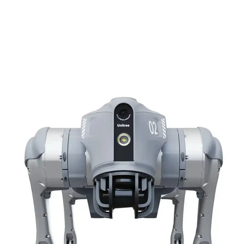 Front view of the Unitree Go 2 X on white background.